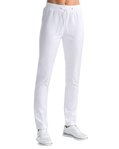 CLINIC DRESS Leggings mit Strickbund und Rundumgummi, Kordel 97% Baumwolle 60° Grad Wäsche weiß 42
