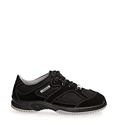 ABEBA 36721-43 ESD Berufsschuhe UNI6 - Halbschuh - Velours mit atmungsaktivem Textil - Klimaklasse 1 - Größe: 43 - Farbe: Schwarz