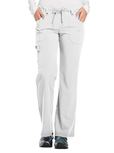 Dickies Damen Xtreme Stretch Fit Kordelzug Schlagbein Medizinische Peeling Hosen, Weiß, L EU