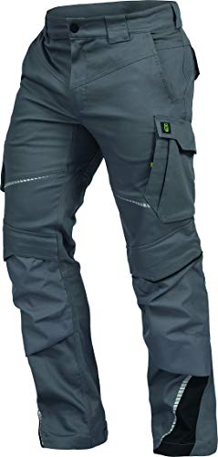 Leib Wächter Flex-Line Workwear Bundhose Arbeitshose mit Spandex (grau/schwarz, 50)