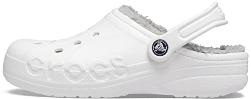 Crocs Unisex Baya Lined Clog, White Light Grey, 42/43 EU