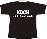Koch - mit Leib und Seele; Polo T-Shirt schwarz, Gr. XXL