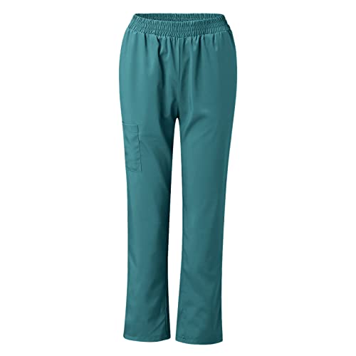 Sizoer Barisa Medizinische Schlupfhose Damen Arbeitshose Pflege Schrubb-Hosen Schwesternhose Schlupfhose mit Gummibund & Taschen Kordel Hygienische Pflegerhose für höhere Blickdichte