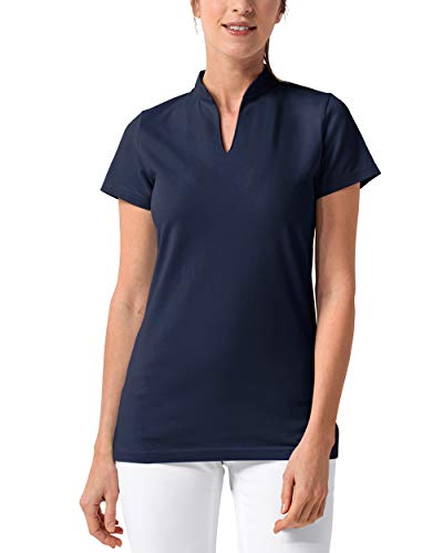 CLINIC DRESS Shirt Damen-Shirt leicht tailliert mit Stehkragen 65 cm lang, mit Stretch Navy 38/40