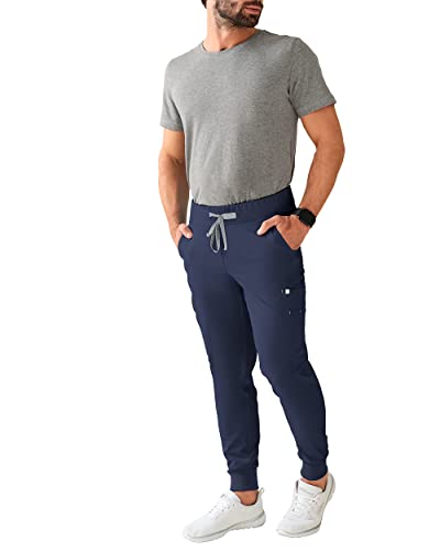 CLINIC DRESS Hose I kaere I Herren-Schlupfhose Pflegehose I Bündchen Stretch Bunt Kurzgröße I Navy XXL