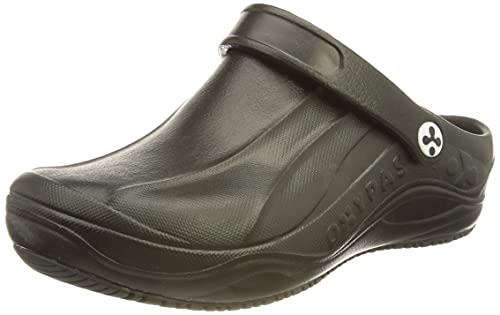 Oxypas Safety Jogger Clogs für Damen - Smooth - Leichter Arbeitsschuh für Herren, ideal für Krankenhaus, Küche oder Garten, Schwarz, Größe EU 38