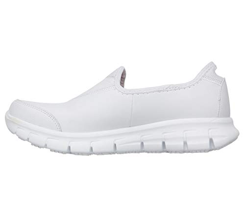 Skechers Damen Sure Track Schuh für das Gesundheitswesen, White Leather, 39 EU