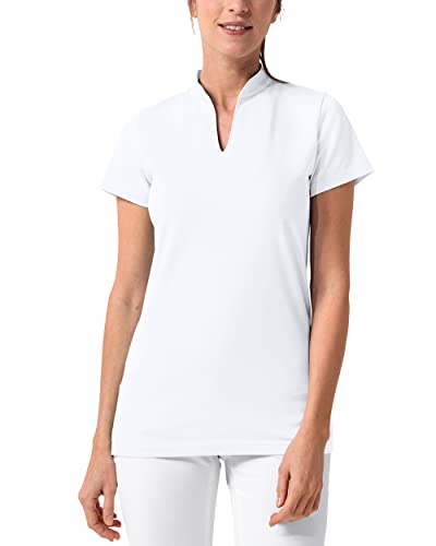 CLINIC DRESS Shirt Damen-Shirt leicht tailliert mit Stehkragen 65 cm lang, mit Stretch weiß 38/40