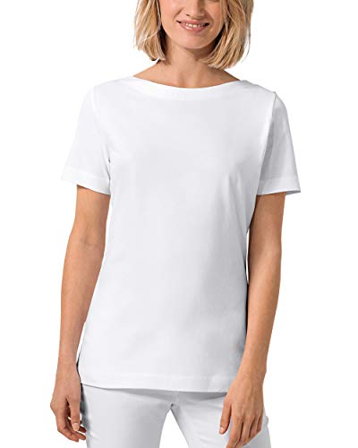CLINIC DRESS Shirt Damen Rundhalsausschnitt 1/2 Arm 95% Baumwolle 60° weiß L