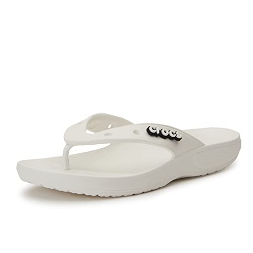 Crocs Unisex Classic Flip Zehentrenner, White, 39/40 EU