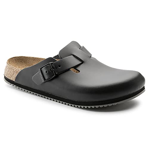 Birkenstock 60194-39-normales Boston SUPERLAUF-Arbeitsschuh Bosten Naturleder Gr. 39-normales Fußbett, Schwarz (Schwarz), EU')