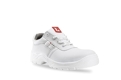 Lendeo Twist S2 flach weiß Sicherheitsschuhe Arbeitsschuhe Kochschuhe, Größe:43 EU