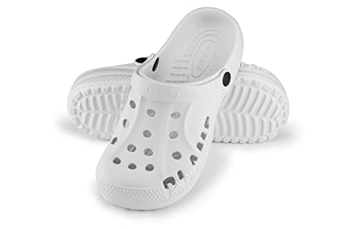 ESTRO Gartenclogs Herren Gartenschuhe Damen - Gartenclogs Damen Unisex Leicht Gummischuhe Sommer Garten Clogs Herren A78 (43, Weiß)