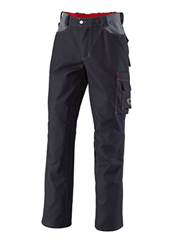 BP Workwear 1788-555-32 Arbeitshose - Gummizug im Rücken - Bundfalten - Normale Passform - Größe: 52n - Farbe: schwarz/dunkelgrau