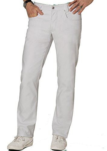 BP Med Trousers 1733-687-21 Herrenjeans - Schlanke Silhouette - 55% Baumwolle, 42% Polyester, 3% Elastolefin - Schlanke Passform - Größe: 34/34 - Farbe: weiß