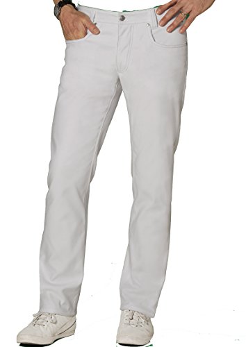 BP Med Trousers 1733-687-21 Herrenjeans - Schlanke Silhouette - 55% Baumwolle, 42% Polyester, 3% Elastolefin - Schlanke Passform - Größe: 33/34 - Farbe: weiß