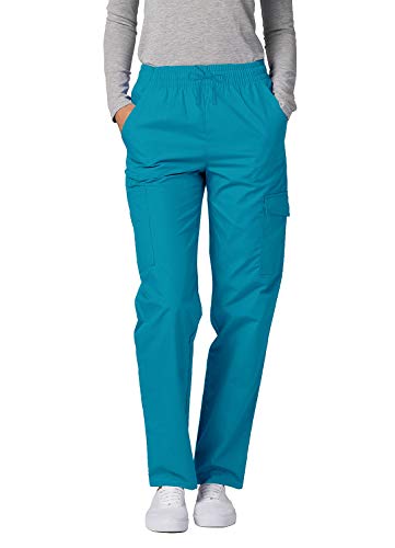 Adar Universal Damen Pflegebekleidung - lockere Cargo Hose - 506 - Teal Blue - M