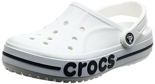 Crocs Damen Women's Classic Bae Clog | Platform Shoes Holzschuh, Weiß Marineblau, 38/39 EU