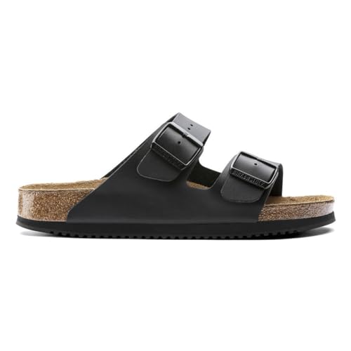Birkenstock Sandale Arizona, Superlauf, Birko-Flor, schwarz, normal, Größe 41 1018222-41 (Pantolette Schuh Halbschuh Latsche Zweischnaller Berufsschuh Schuhe Birki Arizona Slipper Pantoffel)