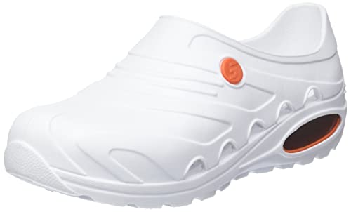 Oxypas Safety Jogger Arbeitsschuhe Damen - Antistatische und rutschfeste Sicherheitsschuhe Herren, Leichter Clog für Medizin, Pflege und Gastro, Antibakteriell, Weiss, EU 37/38