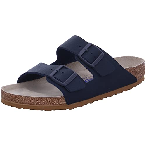 BIRKENSTOCK Herren Pantoletten Sandalen Arizona Pantolette Synthetik Fußbett Bequem Freizeit Uni Khaki Oliv Leder schnallen