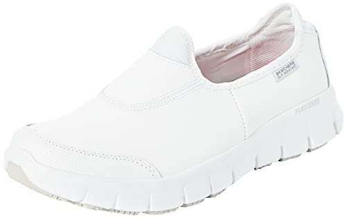 Skechers Damen Sure Track Schuh für das Gesundheitswesen, White Leather, 40 EU