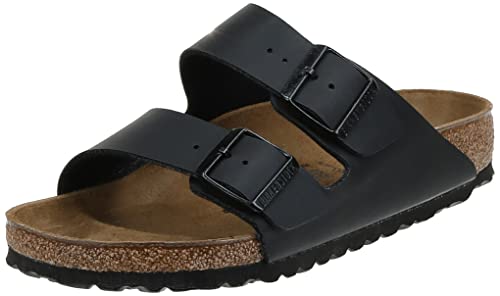BIRKENSTOCK Unisex-Erwachsene Arizona Birko-Flor Pantoletten, Schwarz (Schwarz), 40 (normal)