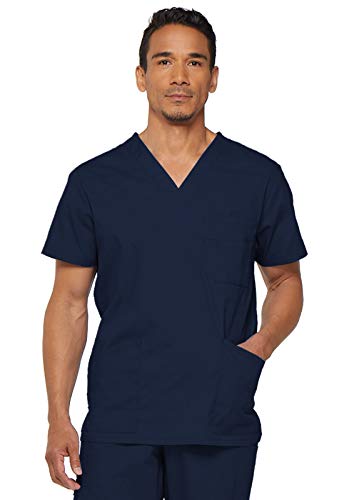 Dickies Xtreme Stretch Herren Scrub Top mit V-Ausschnitt, Marineblau, Mittel