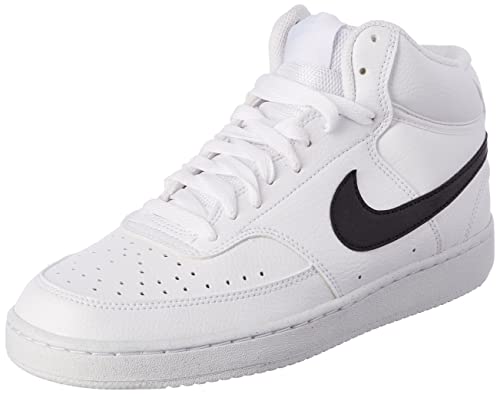 Nike Herren Court Vision Walking-Schuh, Weiß Schwarz und Weiß, 44 EU