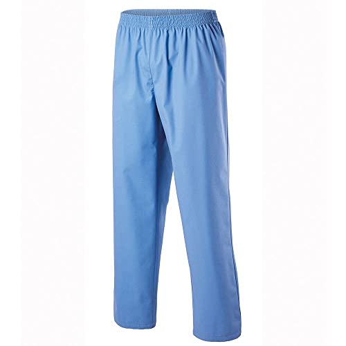 EXNER Medizinische OP-Schlupfhose, Pflege-Hose, Arbeitshose, Unisex für Herren und Damen in Medizin, Krankenpflege, Altenpflege, SPA, Wellnes, Kosmetik, Light Blue, Größe XL