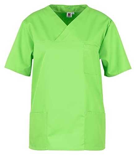BEB Kasack Basic Unisex Medizinisches Schlupfhemd, Apfelgrün, XL