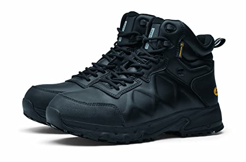 Shoes for Crews Hiker-Schuh Callan MID O2 SRC CI HI ESD, Obermaterial aus Leder, wasserdicht für trockene Füße, extrem rutschfeste Laufsohle