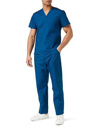 MISEMIYA - Unisex-Schrubb-Set - Medizinische Uniform mit Oberteil und Hose ref.6801-6802 - Large, Marineblau 68