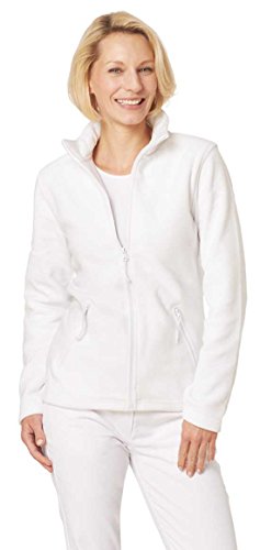 Leiber Damen-Fleecejacke 1/1 Arm 08/2662, Farbe: Weiß, Größe: XXL