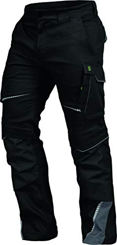 Leib Wächter Flex-Line Workwear Bundhose Arbeitshose mit Spandex (schwarz/grau, 52)