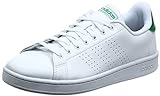 adidas Herren Advantage Gymnastikschuhe, Footwear White Footwear White Green, 43 1/3 EU