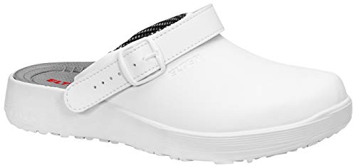 Berufsschuhe ELTEN LEVY WHITE ESD OB, Herren, Clogs, leicht, weiß, ohne Kappe - Größe 44
