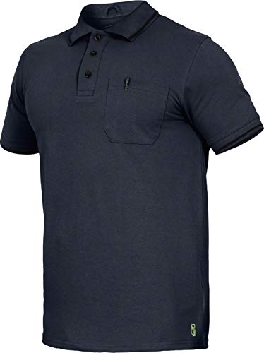 Flex-Line Polo-Shirt Arbeitspolo mit Brusttasche (M, Marine)