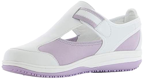 Oxypas Medilogic Candy Slip-resistant, Antistatic Nursing Shoes in White with Lilac Size EU 36 / UK 3