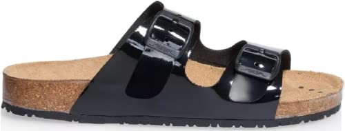 Abeba Damen Schwarze Sandalen W 8088 Work Slippers Sneaker, bunt, 36 EU