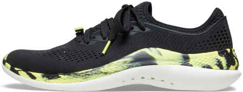 Crocs LiteRide 360 Marbled PacerM, Holzschuh, Black/Citrus,