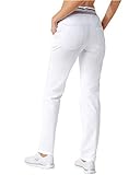 CLINIC DRESS Hose Damen-Hose Bequeme Beinweite Schrittlänge ca. 80 cm gerades Bein 60 Grad Wäsche weiß 44