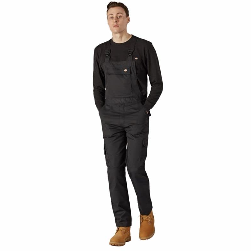 Dickies - Latzhose mit Hosenträgern für Herren (L) (Schwarz)
