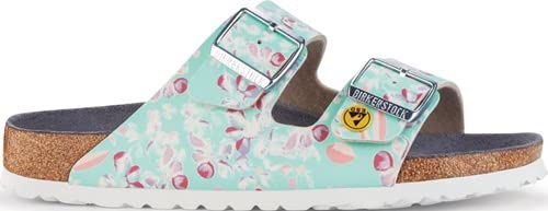 Birkenstock ESD-Sandale Arizona, Größe 39, Flower Field Mint, schmal 1021400-39 (Sandale Sommerschuh Damen Sommer)