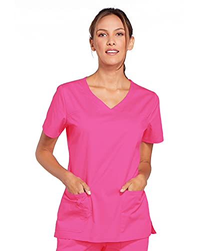 Smart Uniform 1122FScrub Top (S, Pink)