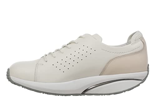 MBT JION Schuhe Damen aus Leder für Walking, ergonomische Lace-Up Damen Sneaker, komfortable und Bequeme Damen Schuhe elegant, Weiß 38 EU