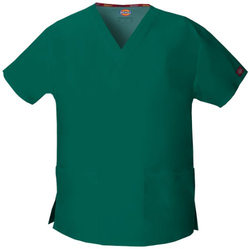 Dickies EDS Kasack mit 2 Taschen und V-Ausschnitt,XS - 5XL, OP Schlupfhemd(Grün, L)