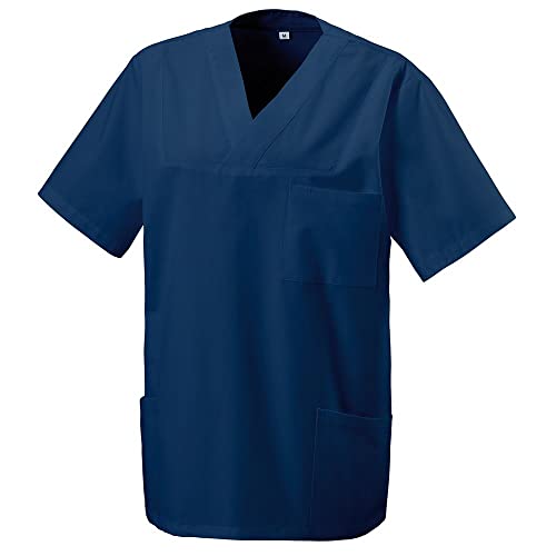 EXNER Medizinischer Schlupf-Kasack, OP-Kasack, Unisex, für Krankenpflege, Altenpflege, Farbe Navy, Größe 2XL