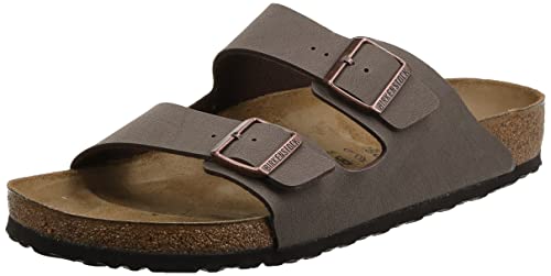 BIRKENSTOCK Unisex-Erwachsene Arizona Birko-Flor Pantoletten, Braun (Mocca), 42