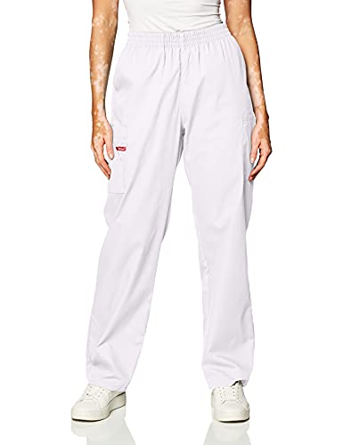 Dickies Herren Signature elastische tailleband met medical scrubs pants, Weiß, L EU